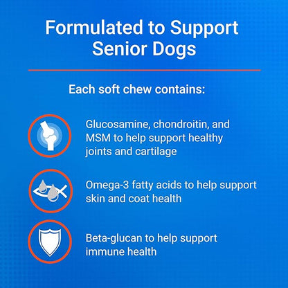 Cosequin joint health supplement senior 60ct tasty soft chews dog senior supplement