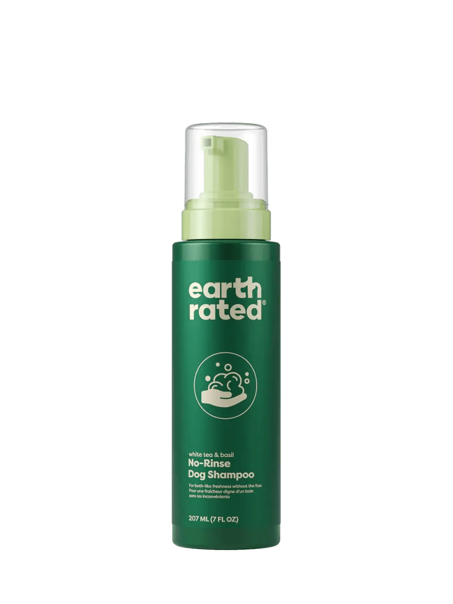 Earth rated white tea & basil no rinse dog shampoo 7oz dog shampoo