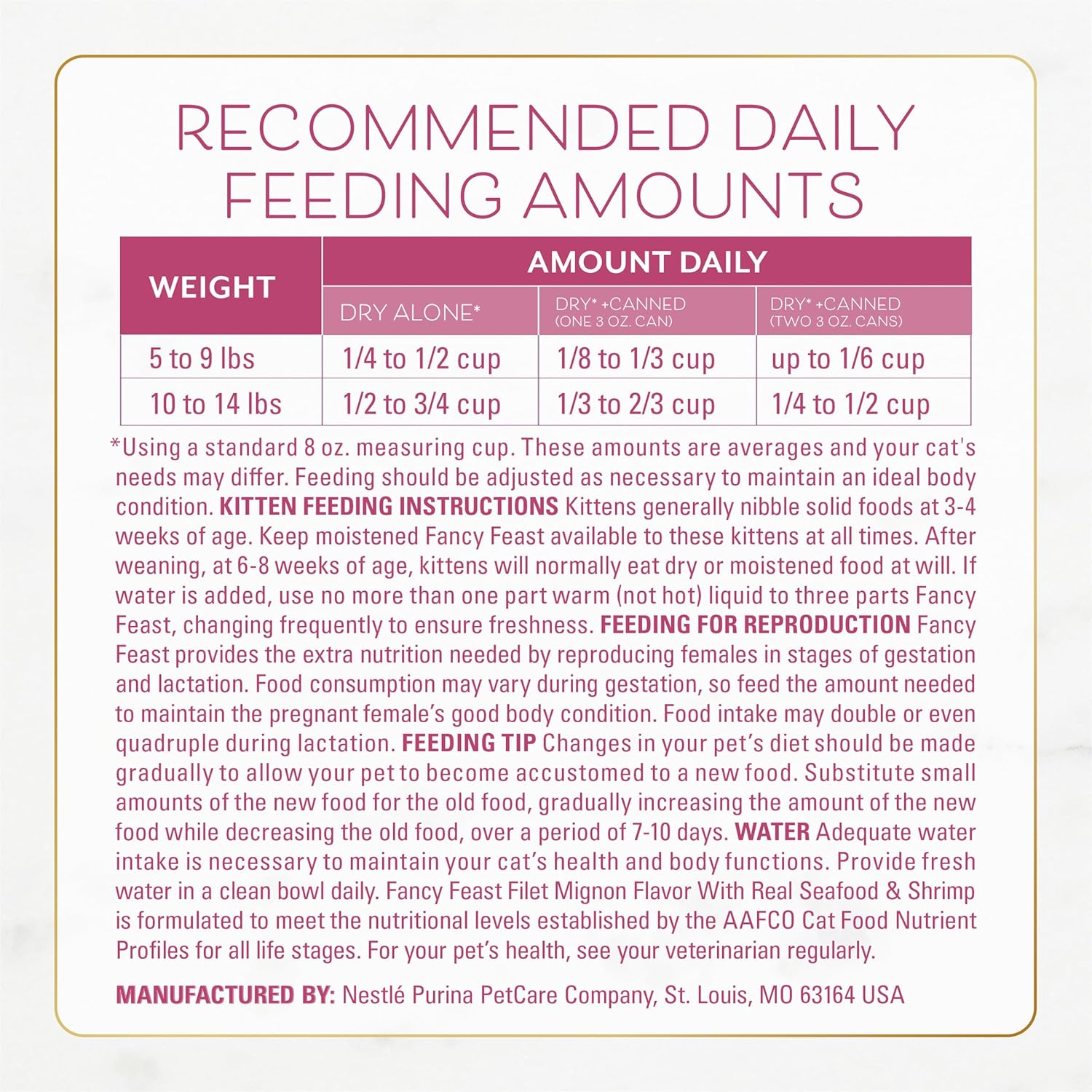 Fancy feast filet mignon flavor dry cat food 12lb