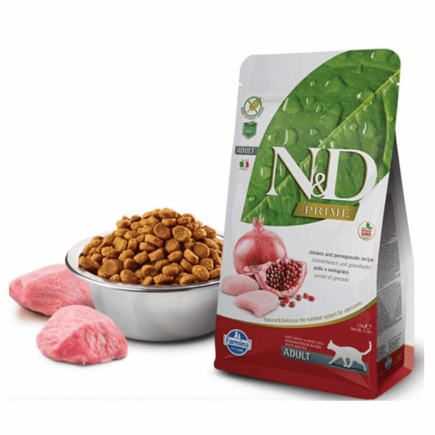 Farmina Natural & Delicious Chicken & Ancestral Low - Grain Formula Dry Cat Food, 3.3 - lb bag