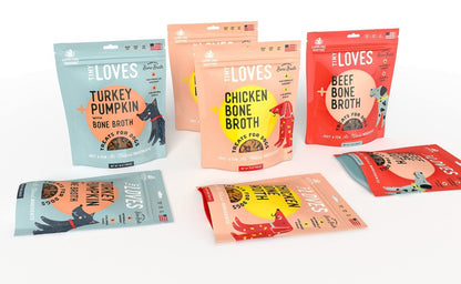 Farmland Traditions Tiny Loves Jerky Trainer Treats for Dogs w/Bone Broth (Beef, 12 oz.) - 884713001345