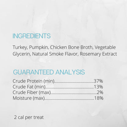 Farmland Traditions Tiny Loves Jerky Trainer Treats for Dogs w/Bone Broth (Turkey & Pumpkin, 6 oz.) - 884713001369