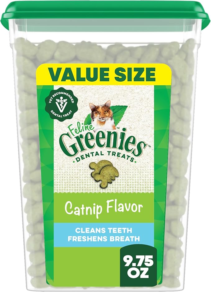 Feline greenies dental treats catnip flavor 9.75 oz