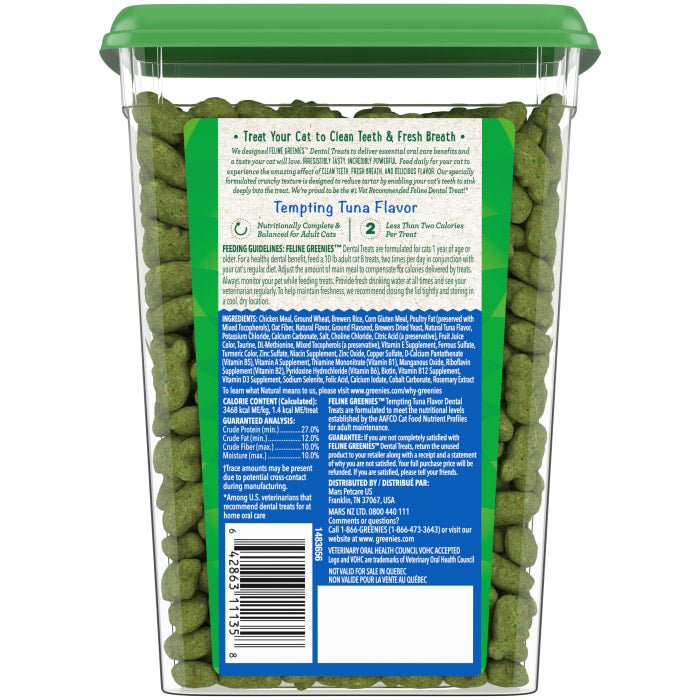 Feline greenies dental treats tuna flavor 9.75 oz