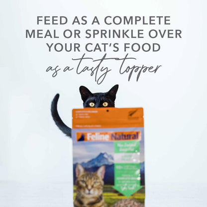 Feline natural New Zealand beef and hoki feast feed or top cat food 3.5 oz