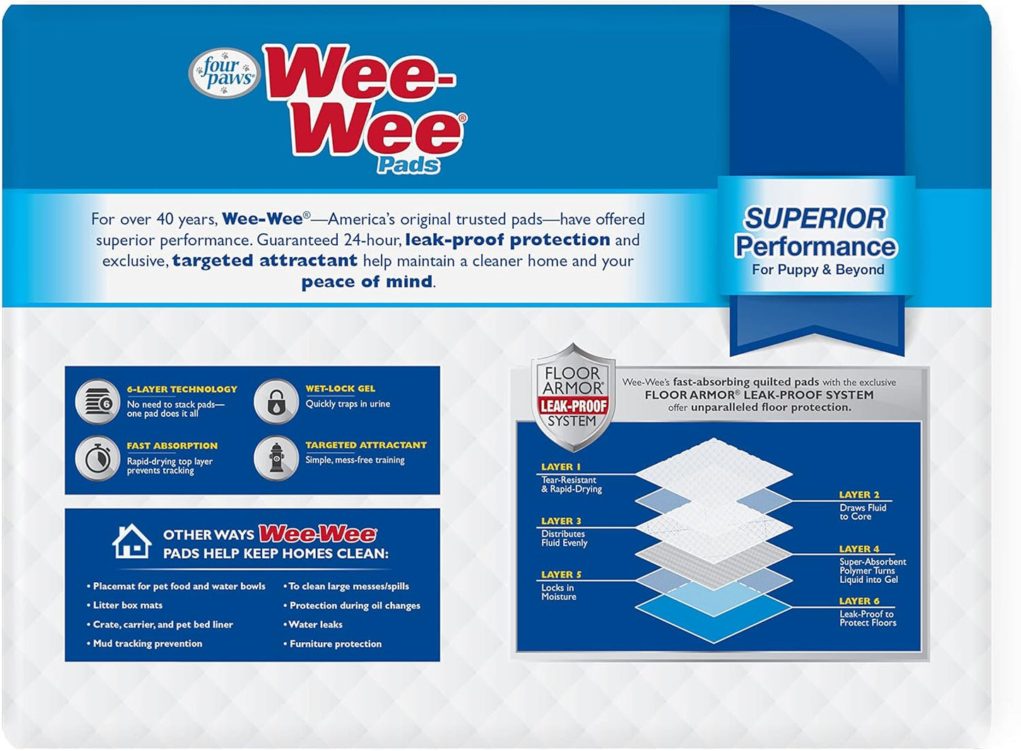 Four paws wee wee pads 50 count 22x23