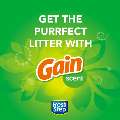 Fresh Step Clumping Cat Litter With Febreze Gain Scent, Activated Charcoal For Odor Control, 14 Pounds