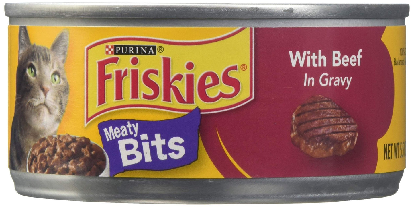 Friskies Meaty Bits With Beef In Gravy, 5.5 Oz