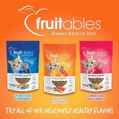 Fruitables Crunchy Treats For Cats â€“ Healthy Low Calorie Treats Packed With Protein â€“ Free Of Wheat, Corn And Soy â€“ Made With Real Tuna With Pumpkin â€“ 2.5 Ounces