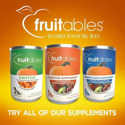 Fruitables Pumpkin Digestive Supplement – Made with Pumpkin for Dogs – Healthy Fiber Supplement for Pet Nutrition – 15 ounces - dog supplies - 895352002082