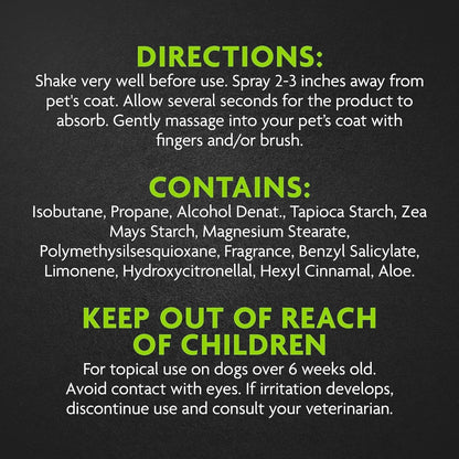 FURminator Dry Shampoo, Helps Reduce Odors Between Baths, 7 oz - dog shampoo - 811794933098