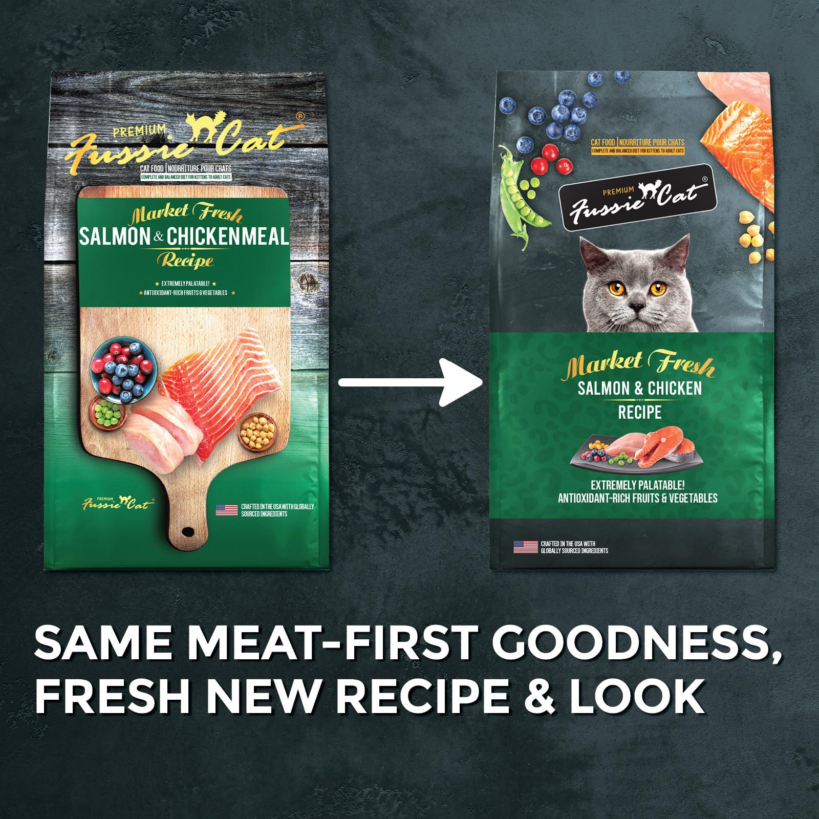 Fussie Cat Market Fresh Salmon & Chicken Recipe, Dry Cat Food, 3.5lb Bag