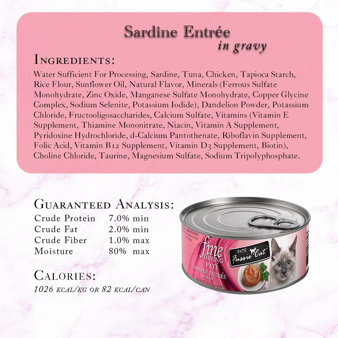 Fussie cat pate sardine in gravy