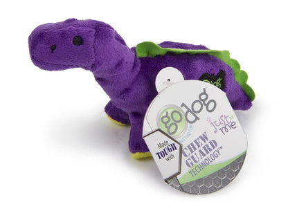 goDog Just For Me Bruto with Chew Guard Technology Plush Dog Toy, Purple, Mini - 743723709392