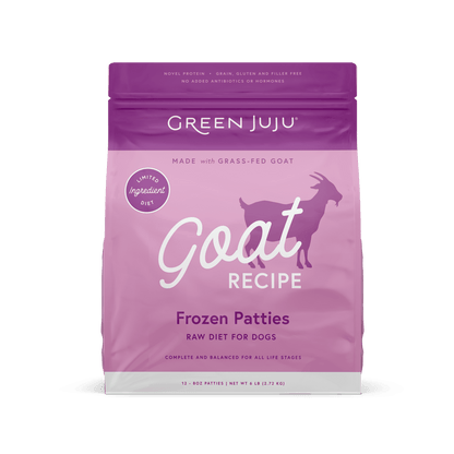 Green juju goat frozen 6lb dog raw food Pattie’s