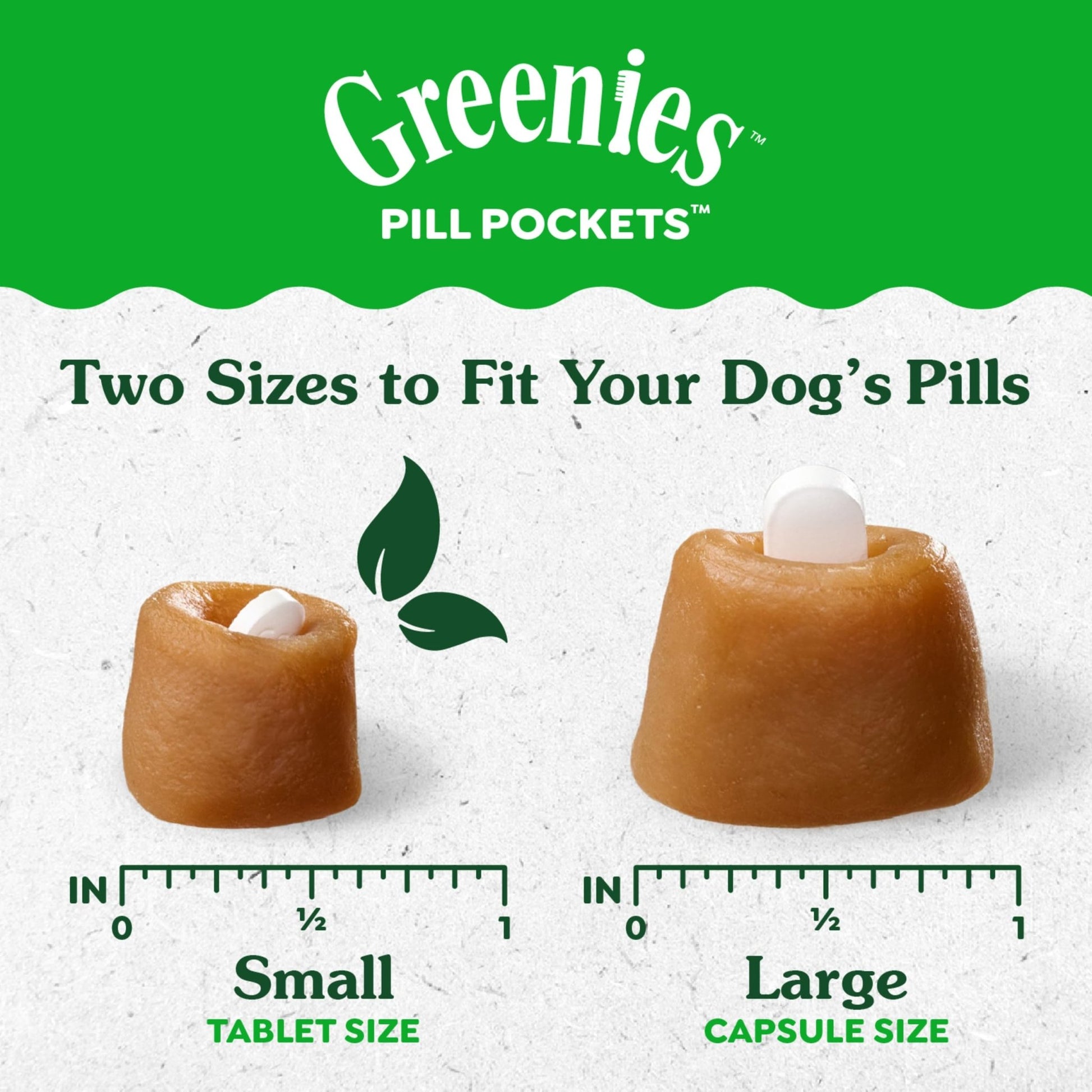 Greenies Pill Pockets for Dogs Capsule Size Natural Soft Dog Treats, Hickory Smoke Flavor, 7.9 oz. Pack (30 Treats)