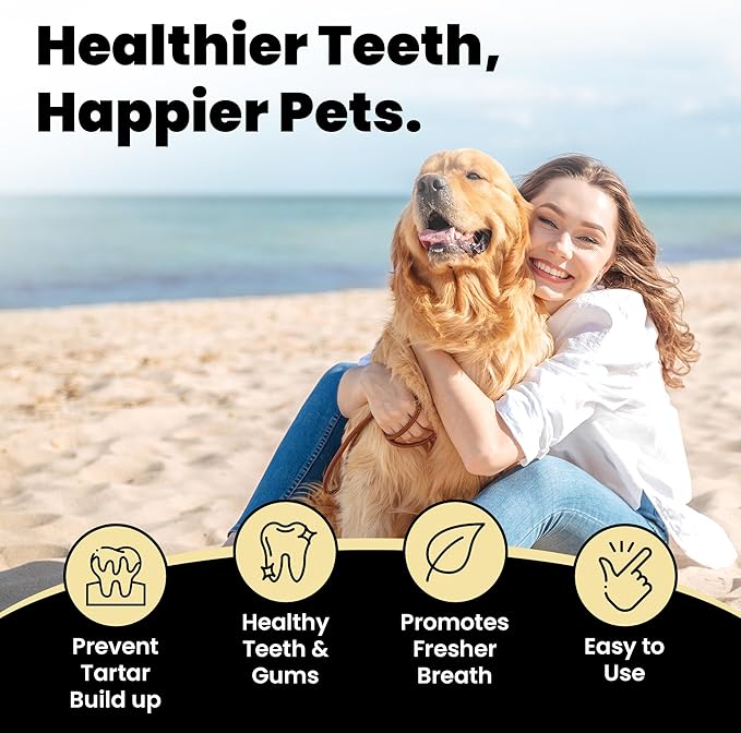 Hanu dental finger wipes dogs and cats 50 pre soaked wipes