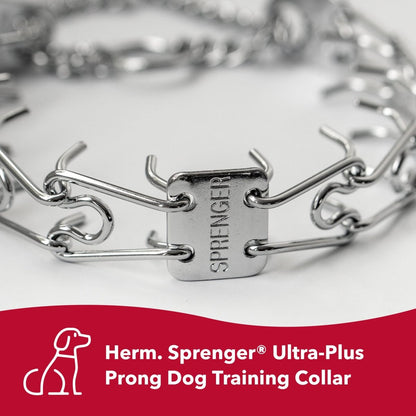 Herm Sprenger Ultra - Plus Prong Dog Training Collar - Steel Chrome Plated Dog Prong Collar - Neck 18" - 3.0 mm x 20" Chain Length - dog collar - 076484520006