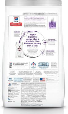 Hill's Science Diet Adult Sensitive Stomach & Sensitive Skin Small Bites Dry Dog Food, Chicken Recipe, 4 - lb bag