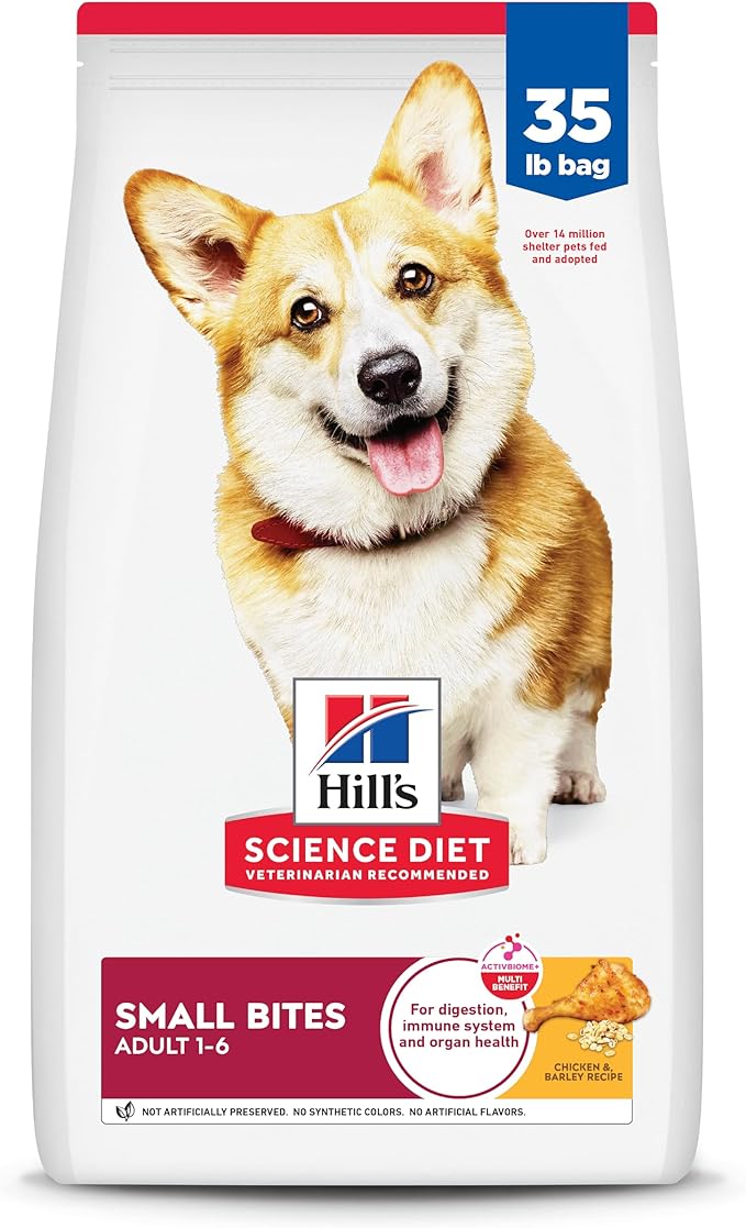 Hill's Science Diet Adult Small Bites Chicken & Barley Recipe Dry Dog Food, 35 - lb bag