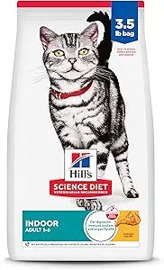 Hills science diet indoor adult 1 - 6 dry cat food kibble 5532