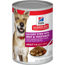 Hills science diet - savory stew with beef and vegetables