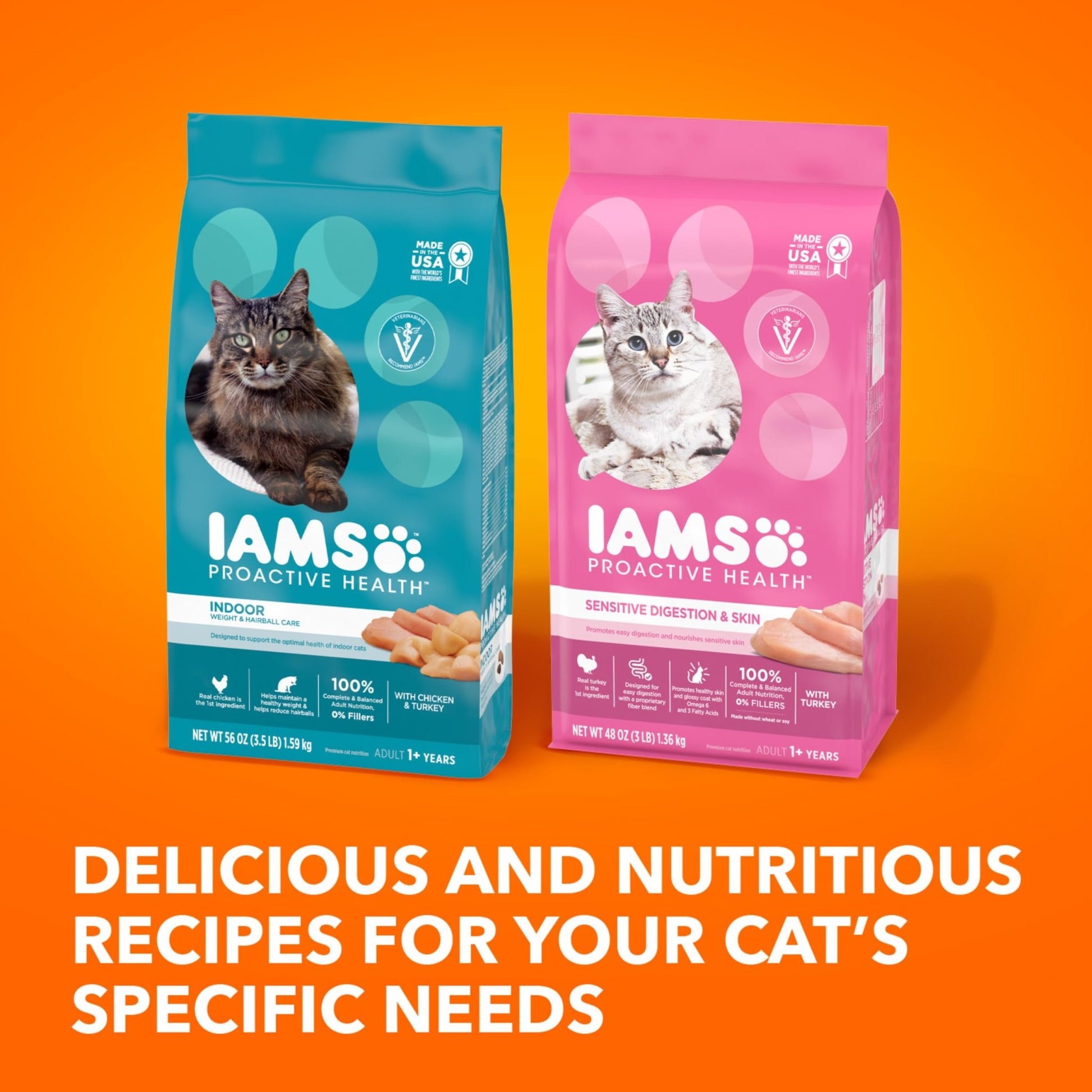 Iams Proactive Health Adult Healthy Dry Cat Food with Salmon – 3.5 lbs