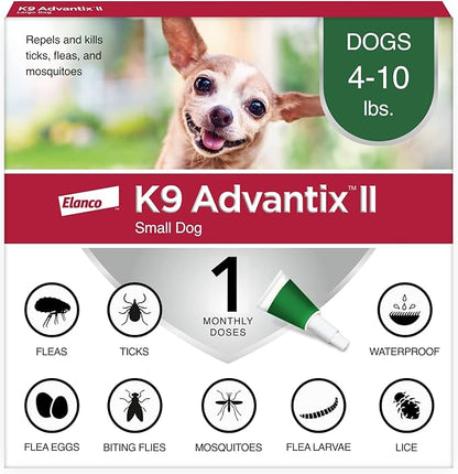 K9 Advantix ll tick and flea repellent small dog 1 dose