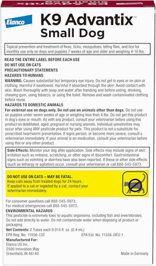 K9 advantix small dog topical flee and tick prevention and treatment