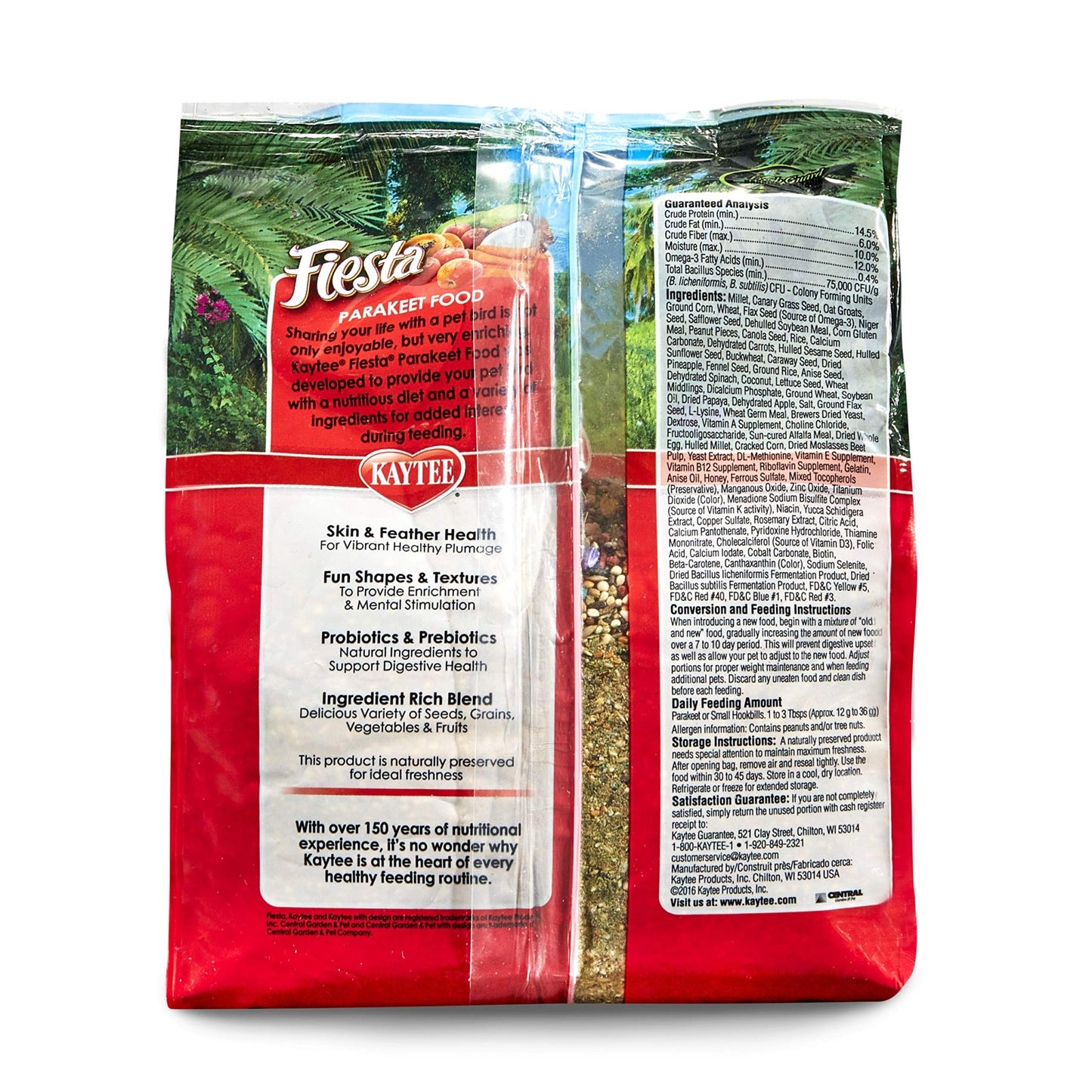 Kaytee Fiesta Parakeet Food 2 Lb