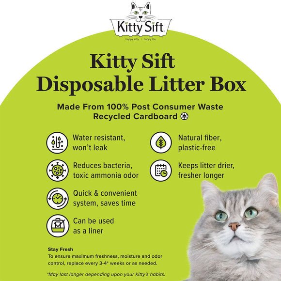 Kitty sift disposable litter box large