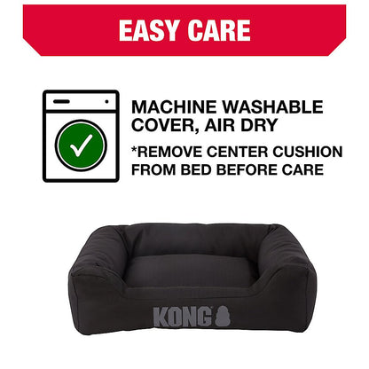 KONG Bolster Cuddler Dog Bed - For Small Breeds - Black - 196481030787