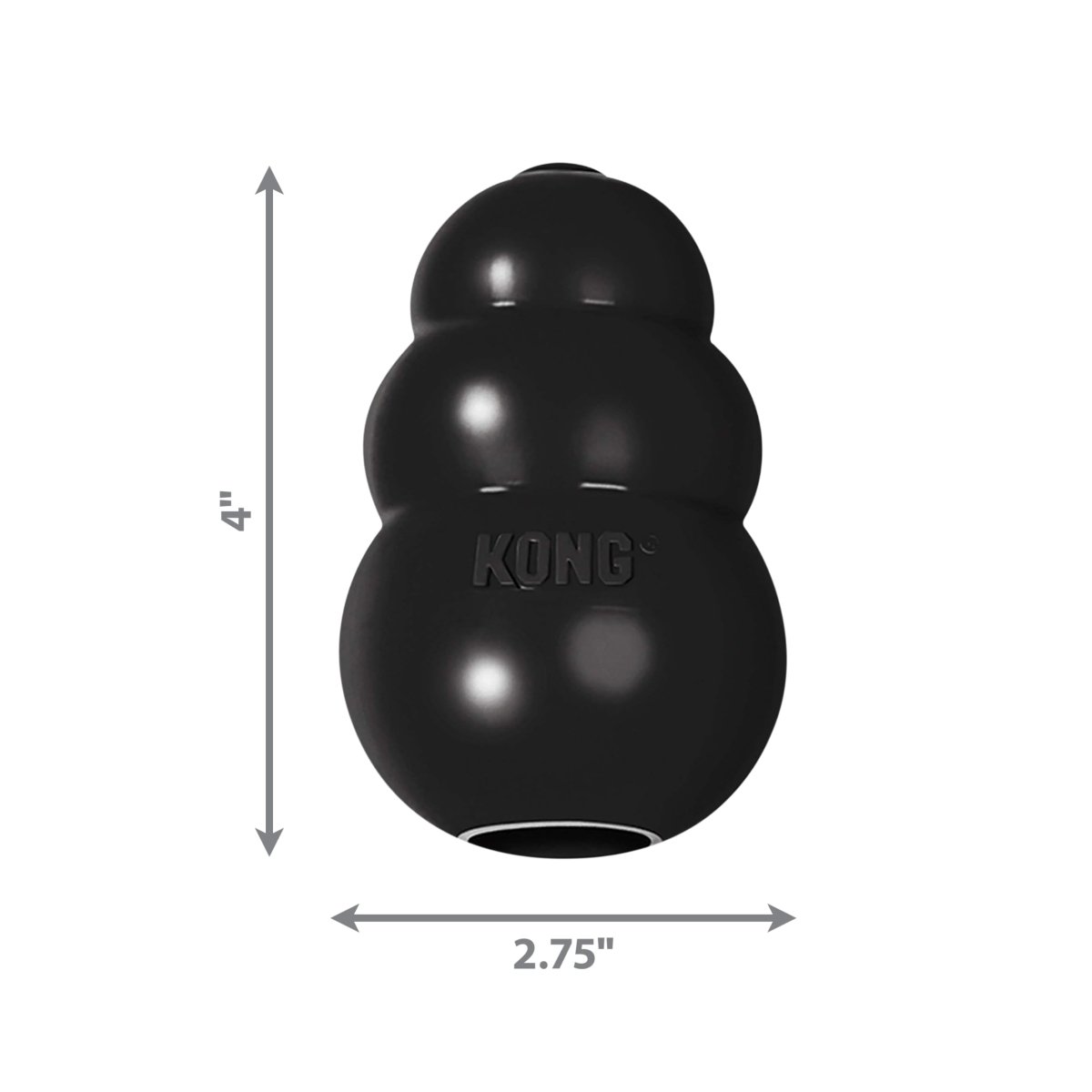 KONG - Extreme Dog Toy - Toughest Natural Rubber, Black - Fun to Chew, Chase and Fetch - for Large Dogs - 035585111124