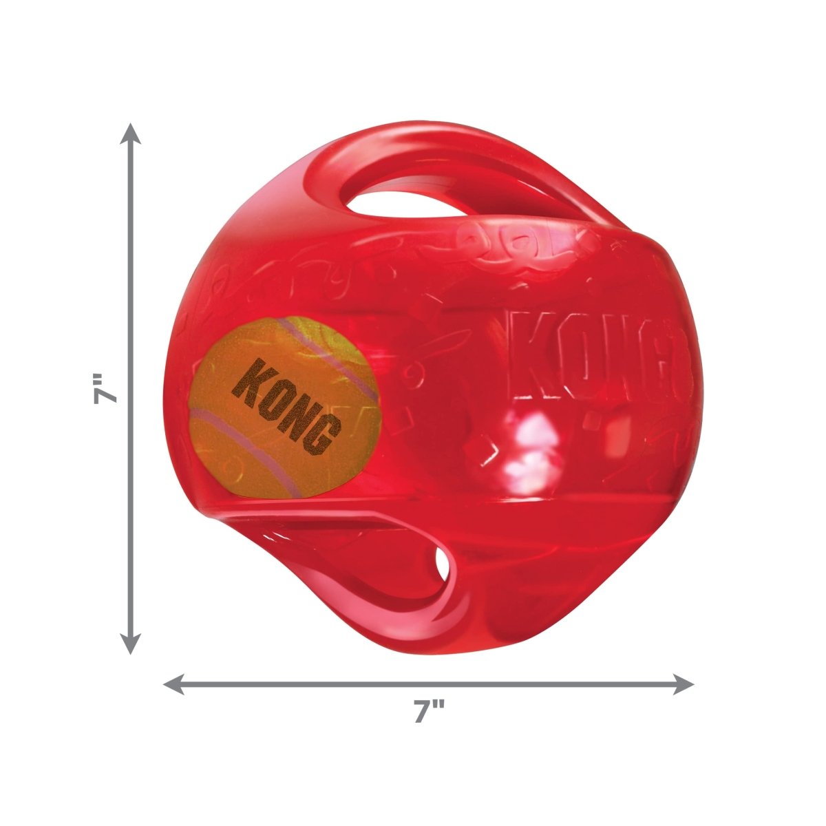 KONG - Jumbler Ball - Interactive Fetch Dog Toy with Tennis Ball - for Large/Extra Large Dogs (Assorted Colors) - 035585034089