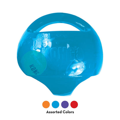 KONG - Jumbler Ball - Interactive Fetch Dog Toy with Tennis Ball - for Large/Extra Large Dogs (Assorted Colors) - 035585034089