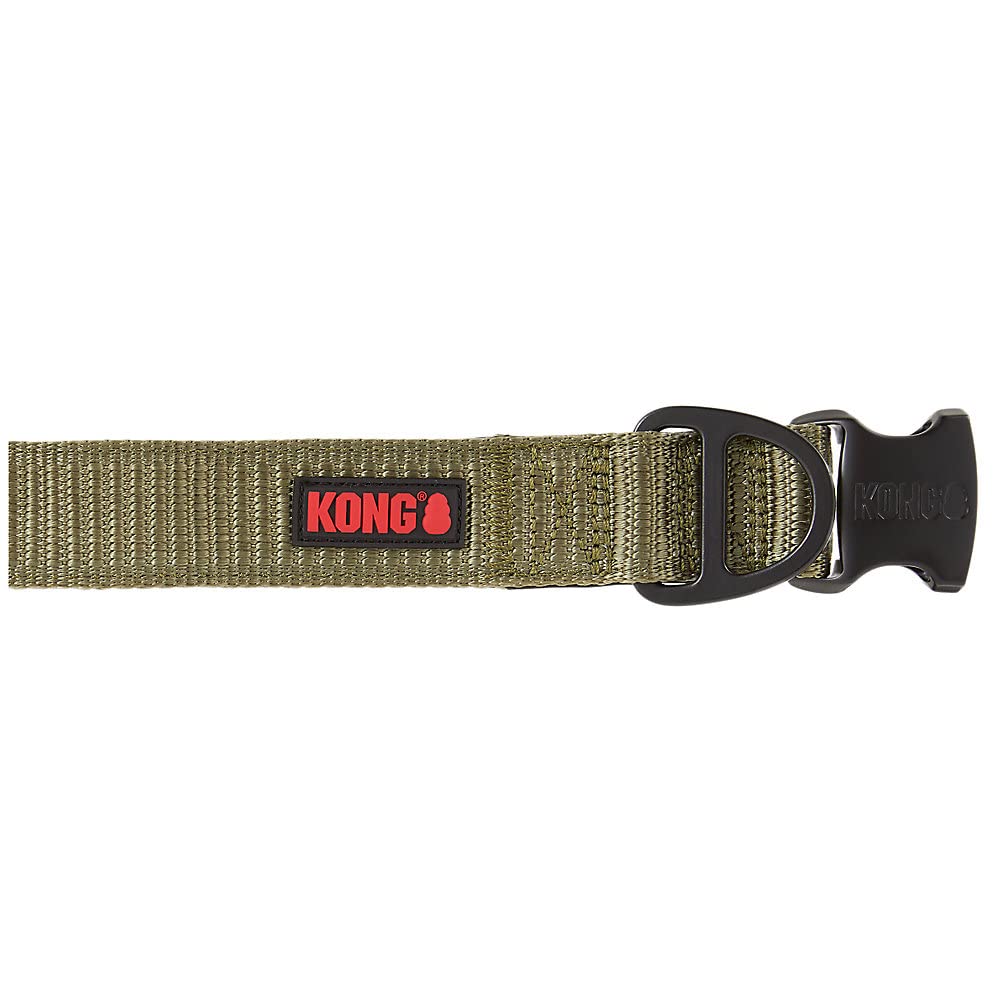 KONG Max HD Ultra Durable Neoprene Padded Dog Collar - Large - Green - dog collar - 737257978447