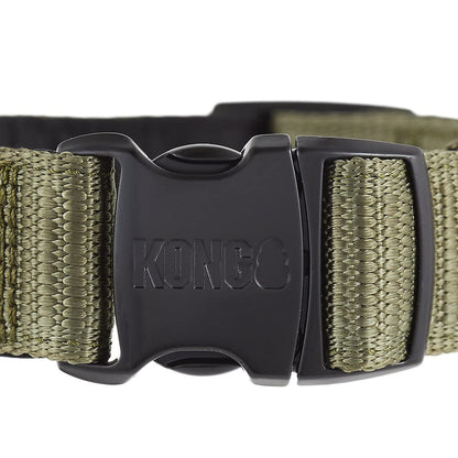 KONG Max HD Ultra Durable Neoprene Padded Dog Collar - Large - Green - dog collar - 737257978447