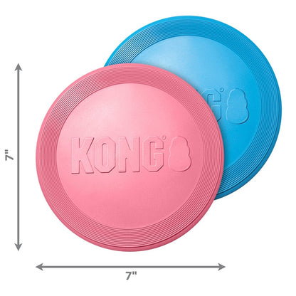 KONG - Puppy Flyer - Teething Rubber, Flying Disc Dog Toy - for Small Puppies (Assorted Colors) - 035585131160