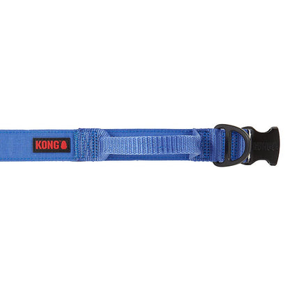 KONG Ultra Durable Padded Comfort Handle Dog Collar - Medium - Blue - dog collar - 737257983007