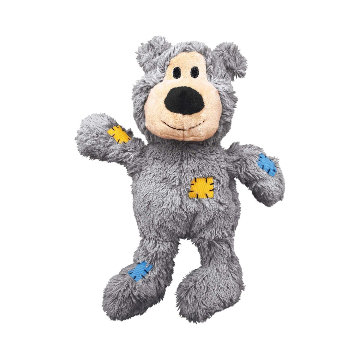 KONG - Wild Knots Bear - Internal Knotted Ropes and Minimal Stuffing for Less Mess (Assorted Colors) - For Small/Medium Dogs - 035585454252