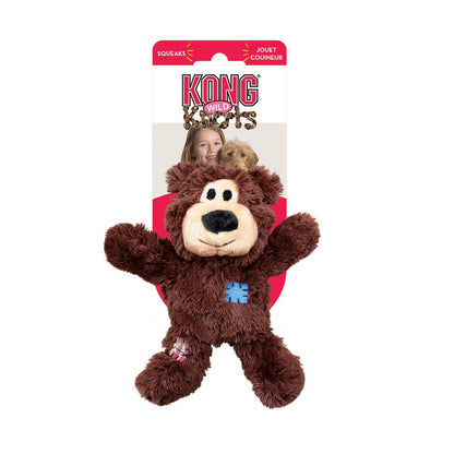 KONG - Wild Knots Bear - Internal Knotted Ropes and Minimal Stuffing for Less Mess (Assorted Colors) - For Small/Medium Dogs - 035585454252