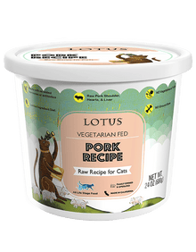 Lotus vegetarian fed pork recipe for cats - raw 25oz