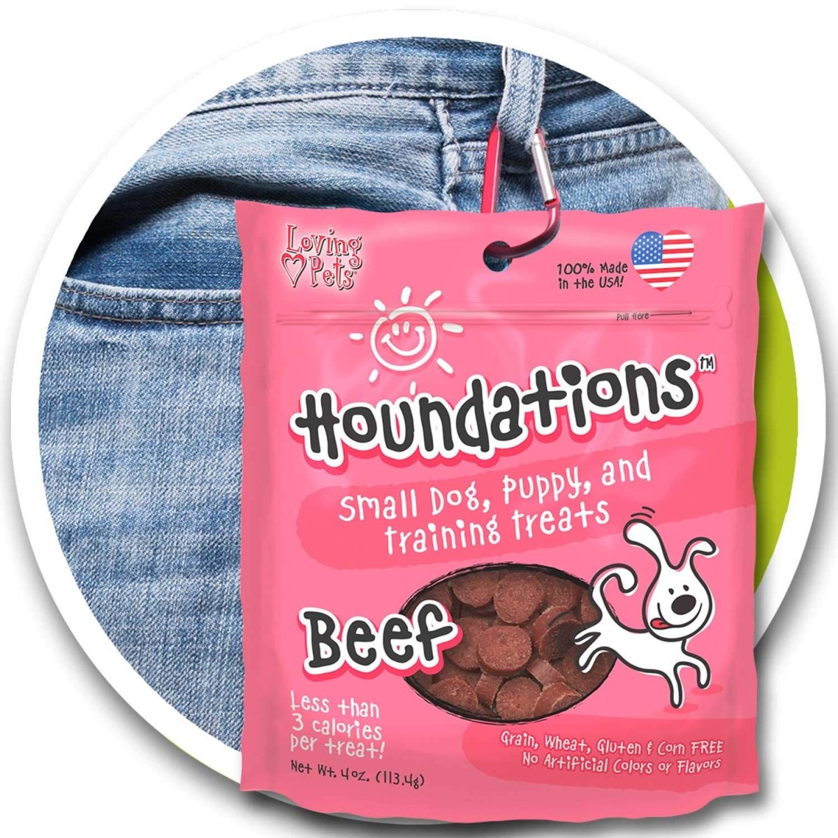 Loving Pets Houndations Chicken Training Treats Dog Treat, 4 Oz/One Size - 842982081505