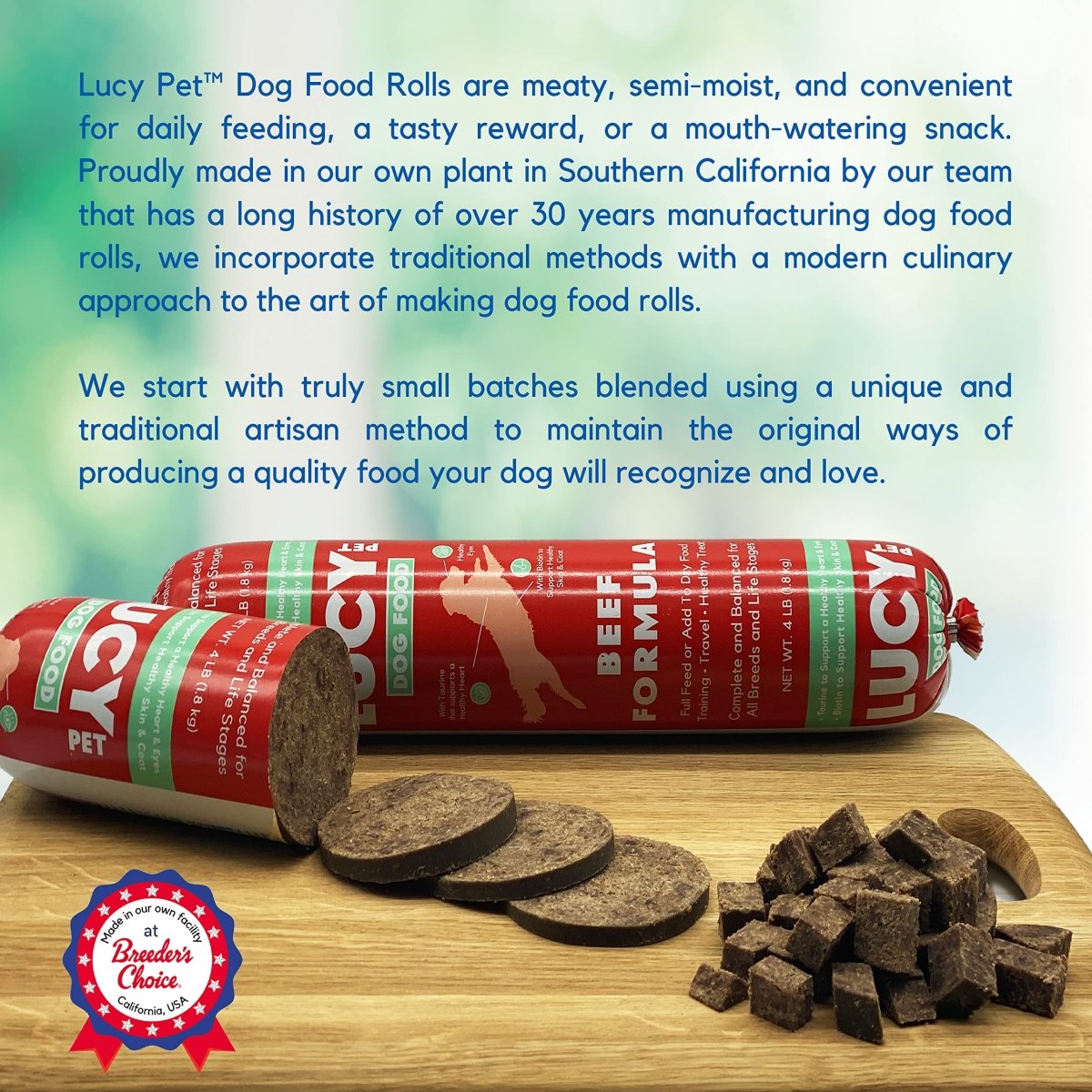 Lucy Pet Products Lucy Pet Beef Formula Dog Food Rolls - 850020456093