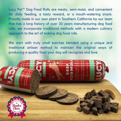 Lucy Pet Products Lucy Pet Beef Formula Dog Food Rolls - 850020456093