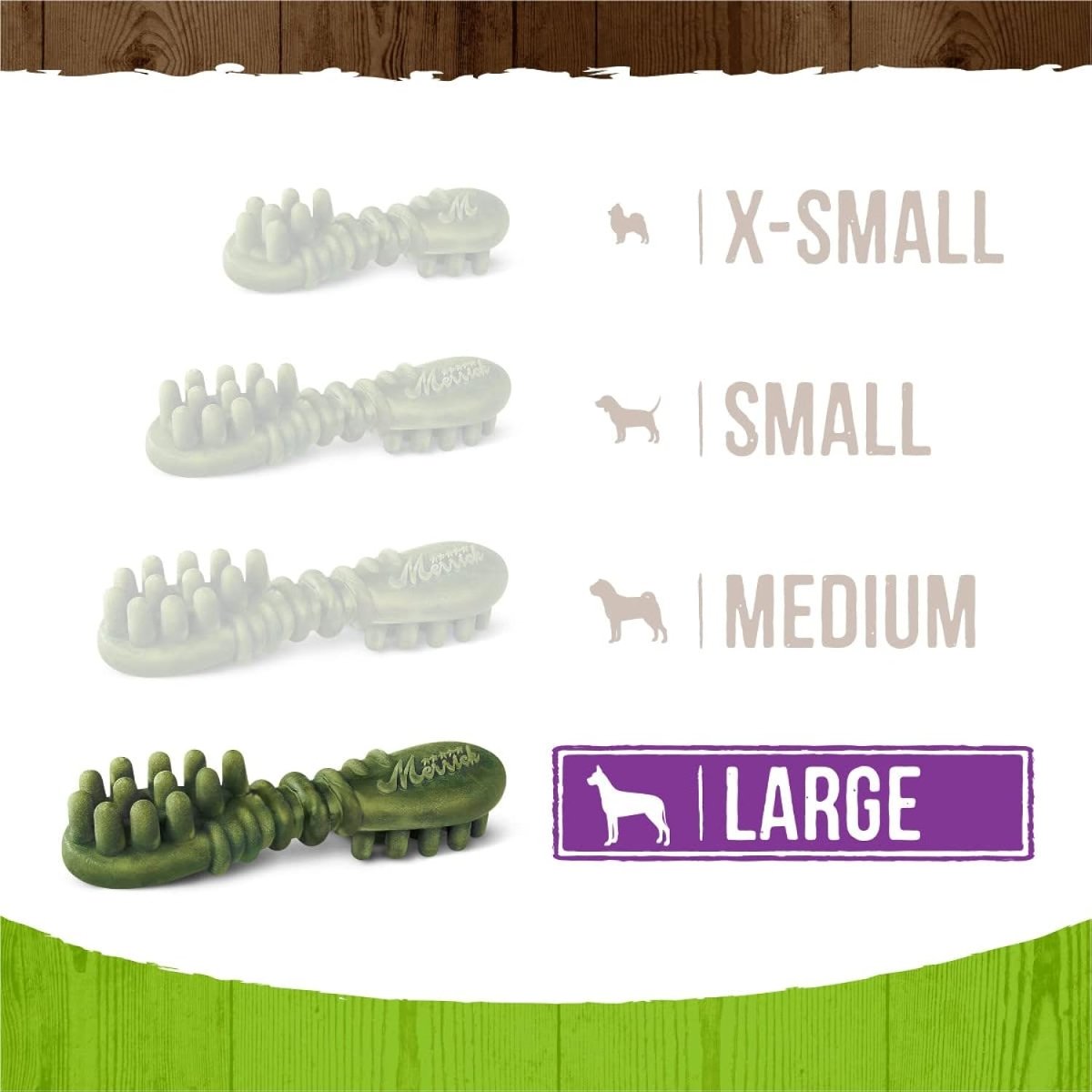 Merrick Fresh Kisses Dog Dental Chews For Large Breeds, Grain Free Dog Treats with Coconut and Botanical Oils - dental treats - 022808660231