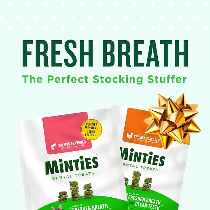 Minties dental treats for cats 2.5 oz chicken flavor