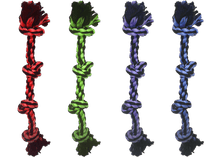 Multipet 4 knot rope dog toy blue tug dog toy