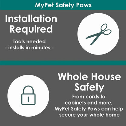 MYPET North States Safety Paws Mischief Minder Strap Locks For Garbage cans - cabinets - and More - Gray - safety paws - 026107071767