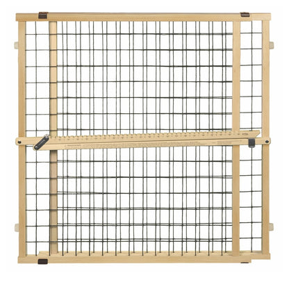 MYPET North States Wire Mesh Dog Gate - 29.5 - 50" Wide - Pressure Mount - Dog Gate 31" Tall - Expandable - Durable Dog Gates for Doorways - Sustainable Hardwood - door - 026107046147